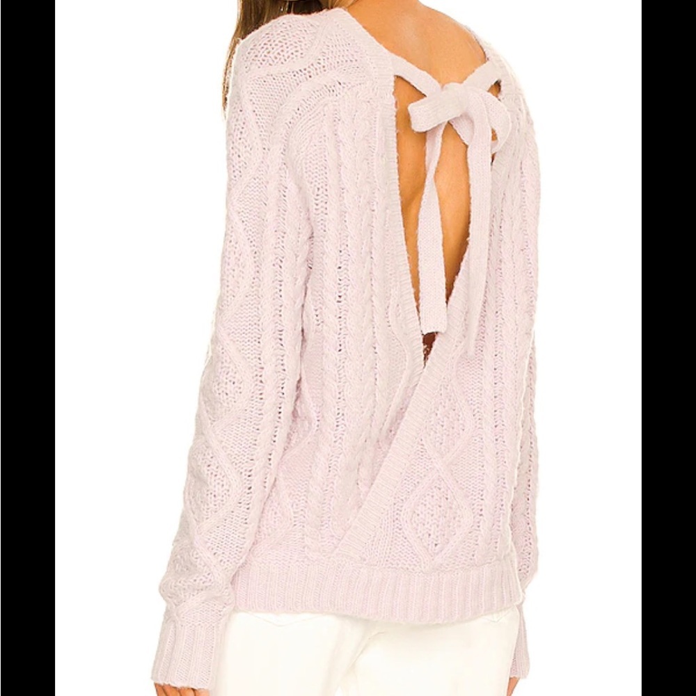 LE SUPERBE Bridget Backless Sweater with Bow Tie